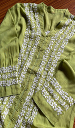 将图像加载到图库查看器中, Women's Lucknowi Handcrafted Cotton Chikankari Kurti - HONC0301011