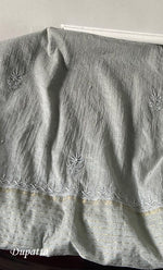 Load image into Gallery viewer, Women's Lakhnavi Handcrafted Mul Chanderi Unstitched Chikankari Full Suit Material - HONC0328320