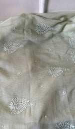 Load image into Gallery viewer, Women's Lakhnavi Handcrafted Mul Chanderi Chikankari Full Suit Material - HONC0279290