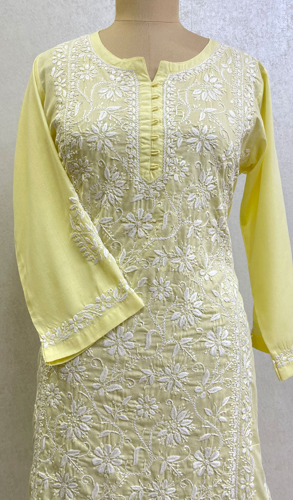 Women's Lucknowi Handcrafted Cotton Chikankari Kurti - HONC0164353