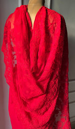 Load image into Gallery viewer, Women's Lucknowi Handcrafted Faux-Georgette Chikankari Saree - HONC0295215