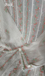 Load image into Gallery viewer, Women's Lakhnavi Handcrafted Mul Chanderi Semi -Stitched Anarkali And Dupatta Set - HONC0380529