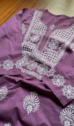 Load image into Gallery viewer, Women's Lucknowi Handcrafted Cotton Chikankari Kurti - HONC0300980