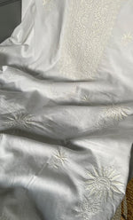 将图像加载到图库查看器中, Women's Lakhnavi Handcrafted Cotton Chikankari Unstitched Kurti Fabric - HONC0235341