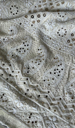 Load image into Gallery viewer, Women's Lakhnavi Handcrafted Pure Silk Georgette Chikankari Kurta And Dupatta Set- HONC0270340