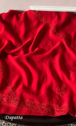 将图像加载到图库查看器中, Women's Lakhnavi Handcrafted Viscose Georgette Unstitched Chikankari Full Suit Material - HONC0325143