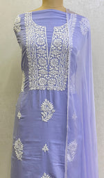 Load image into Gallery viewer, Women's Lakhnavi Handcrafted Cotton Chikankari Suit Material- HONC0149086