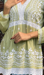 Load image into Gallery viewer, Alshifa Women's Lakhnavi Handcrafted Modal Cotton Chikankari Top - HONC0246745