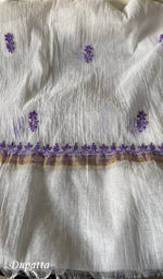 将图像加载到图库查看器中, Women's Lakhnavi Handcrafted Mul Chanderi Kurta And Dupatta Set - HONC0263965
