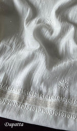 Load image into Gallery viewer, Women's Lakhnavi Handcrafted Maheshwari Mul Chanderi Unstitched Kurta And Dupatta Set - HONC0282227