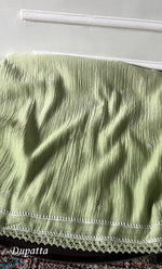 将图像加载到图库查看器中, Izana Women's Lakhnavi Handcrafted Mul Chanderi Semi - stitched Chikankari Full Suit Material - HONC0333507