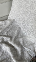 Load image into Gallery viewer, Saima Women's Lakhnavi Handcrafted VIscose Georgette Chikankari Kurti Fabric - HONC0343101
