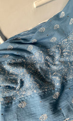 将图像加载到图库查看器中, Women's Lakhnavi Handcrafted Mul Chanderi Semi - stitched Kurta And Dupatta Set- HONC0282423