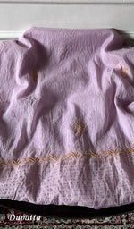 Load image into Gallery viewer, Women's Lakhnavi Handcrafted Chanderi Silk Unstitched Chikankari Full Suit - HONC0351091