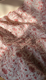 Load image into Gallery viewer, Women's Lakhnavi Handcrafted Maheshwari Mul Chanderi Unstitched Kurta And Dupatta Set - HONC0271870