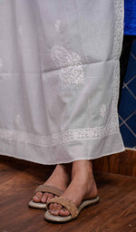 Load image into Gallery viewer, Women's Lucknowi Handcrafted Cotton Chikankari Dupatta - HONC0210043