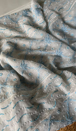 将图像加载到图库查看器中, Women's Lakhnavi Handcrafted Mul Chanderi Semi - Stitched Anarkali And Dupatta Set - HONC0292198