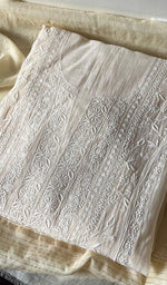 将图像加载到图库查看器中, Women's Lakhnavi Handcrafted Mul Chanderi Semi - Stitched Kurta And Dupatta Set - HONC0269240