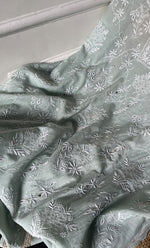 将图像加载到图库查看器中, Women's Lakhnavi Handcrafted Maheshwari Mul Chanderi Semi - Stitched Kurta And Dupatta Set - HONC0239045