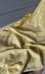 Load image into Gallery viewer, Women's Lakhnavi Handcrafted Maheshwari Mul Chanderi Unstitched Kurta And Dupatta Set - HONC0286687