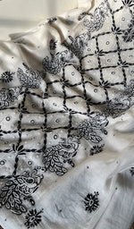 将图像加载到图库查看器中, Shirin Women's Lakhnavi Handcrafted Mul Chanderi Unstitched Kurta And Dupatta Set - HONC0295584