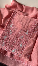 Load image into Gallery viewer, Women's Lakhnavi Handcrafted Mul Chanderi Semi - Stitched Kurta And Dupatta Set - HONC0243877