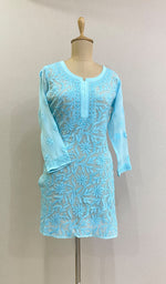 Load image into Gallery viewer, Women's Lucknowi Handcrafted Viscose Georgette Chikankari Top - HONC0161536
