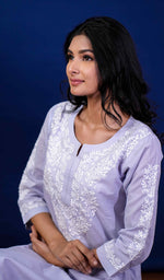 Load image into Gallery viewer, Nargish Women's Lucknowi Handcrafted Cotton Chikankari Kurti - HONC0171354