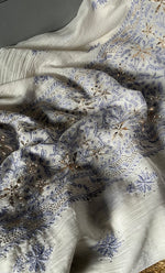 Load image into Gallery viewer, Women's Lakhnavi Handcrafted Mul Chanderi Unstitched Kurta And Dupatta Set- HONC0309619