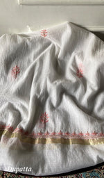 Load image into Gallery viewer, Women's Lakhnavi Handcrafted Mul Chanderi Unstitched Kurta And Dupatta Set - HONC0343190