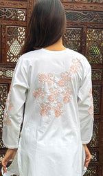Load image into Gallery viewer, Women's Lucknowi Handcrafted Cotton Chikankari Kurti - HONC0276956
