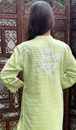 Load image into Gallery viewer, Amanat Women's Lucknowi Handcrafted Cotton Chikankari Kurti - HONC0274380