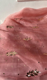 将图像加载到图库查看器中, Marifa Women's Lakhnavi Handcrafted Pure Organza Chikankari Unstitched Kurta And Dupatta Set- HONC0341366