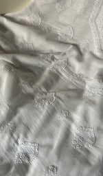 Load image into Gallery viewer, White Cotton Unstitched Kurta And Dupatta