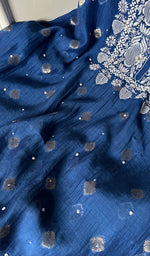 将图像加载到图库查看器中, Women's Lakhnavi Handcrafted Mul Chanderi Unstitched Kurta And Dupatta Set - HONC0261781