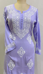 Load image into Gallery viewer, Women's Lucknowi Handcrafted Cotton Chikankari Kurti - HONC0212080