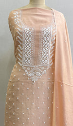 将图像加载到图库查看器中, Women's Lakhnavi Handcrafted Maheshwari Mul Chanderi Kurta And Dupatta Set - HONC0186850