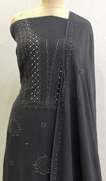 将图像加载到图库查看器中, Women's Lucknowi Handcrafted Viscose Georgette Chikankari Kurta And Dupatta Set - HONC0128465