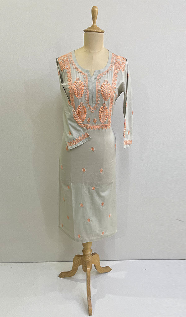 Zeenat Women's Lucknowi Handcrafted Cotton Chikankari Kurti - HONC0169201