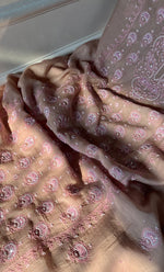Load image into Gallery viewer, Women's Lakhnavi Handcrafted Mul Chanderi UnStitched Kurta And Dupatta Set - HONC0302252