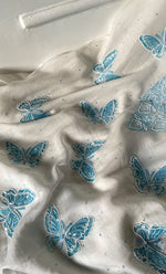 Load image into Gallery viewer, Titlee Women's Lakhnavi Handcrafted Unstitched Mul Chanderi Kurta And Dupatta Set - HONC0312086