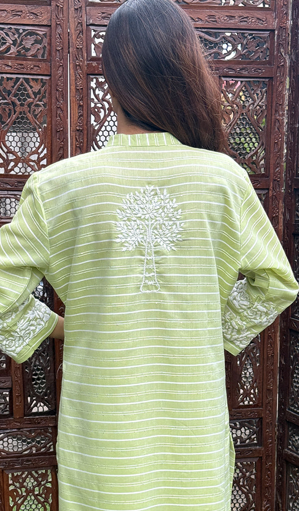 Amanat Women's Lucknowi Handcrafted Cotton Chikankari Kurti - HONC0276830