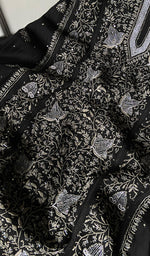 Load image into Gallery viewer, Women's Lakhnavi Handcrafted Mul Chanderi Semi - Stitched Kurta And Dupatta Set - HONC0261772