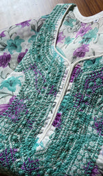 将图像加载到图库查看器中, Women's Lakhnavi Handcrafted Cotton Chikankari Kurti - N85539