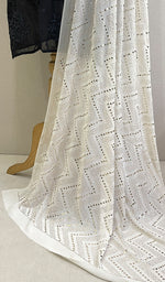 Load image into Gallery viewer, Women's Lucknowi Handcrafted Pure Silk Georgette Chikankari Dupatta - HONC0217671