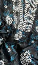 将图像加载到图库查看器中, Women's Lakhnavi Handcrafted Cotton Chikankari Unstitched Kurti Fabric - HONC0268850