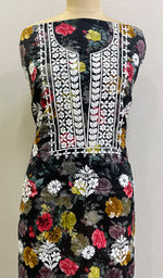 Load image into Gallery viewer, Women's Lakhnavi Handcrafted Cotton Chikankari Unstitched Kurti Fabric - HONC0180630