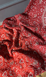 Load image into Gallery viewer, Women's Lakhnavi Handcrafted Munga Silk Chikankari Kurta And Dupatta Set- HONC0278881