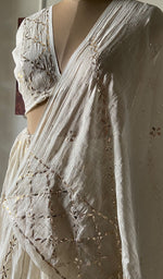 Load image into Gallery viewer, Women's Lakhnavi Handcrafted Bridal Tissue Chanderi Chikankari Lehenga Set - HONC0353218