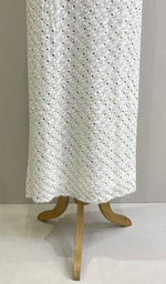 Load image into Gallery viewer, Lucknowi Handcrafted Viscose Georgette Chikankari Unstitched Men's Kurta Fabric - HONC0144767